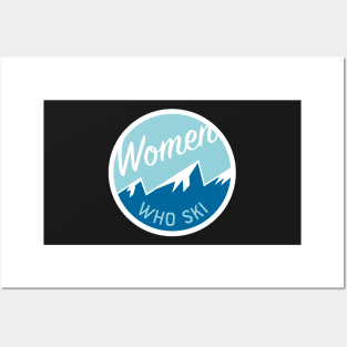 Women Who Ski Logo Gear Posters and Art